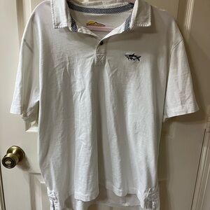 Orvis Classic White Polo with Cool Fish logo